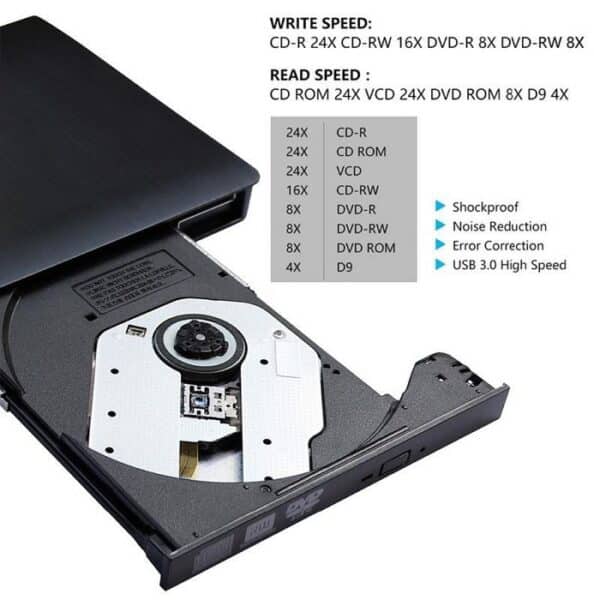 CoreParts Ekstern DVD Drive USB 3.0 - Bilde 2