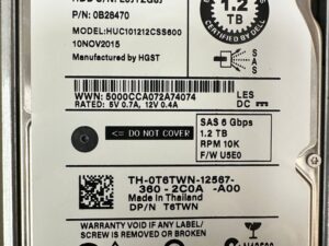 1.2 TB Dell SAS-harddisk for servere og lagringssystemer