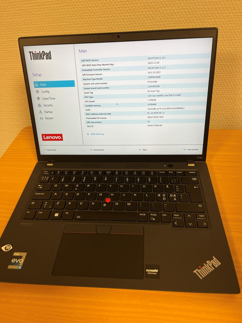 Lenovo TP T14s G12 i5-1240P 16/256 - Bilde 5