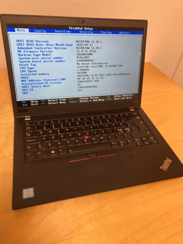 Lenovo Thinkpad T480s I5-8250U 8/256GB